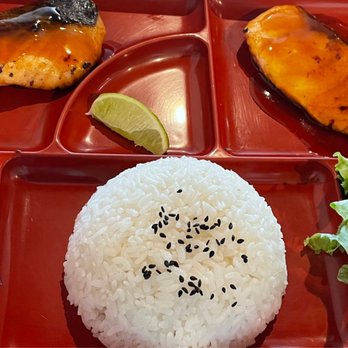 Sushi Today - Bento Box Double Salmon - Sushi Bars Near Me - Renton, Washington Sushi Today - Bento Box Double Salmon - Sushi Bars Near Me - Renton, Washington