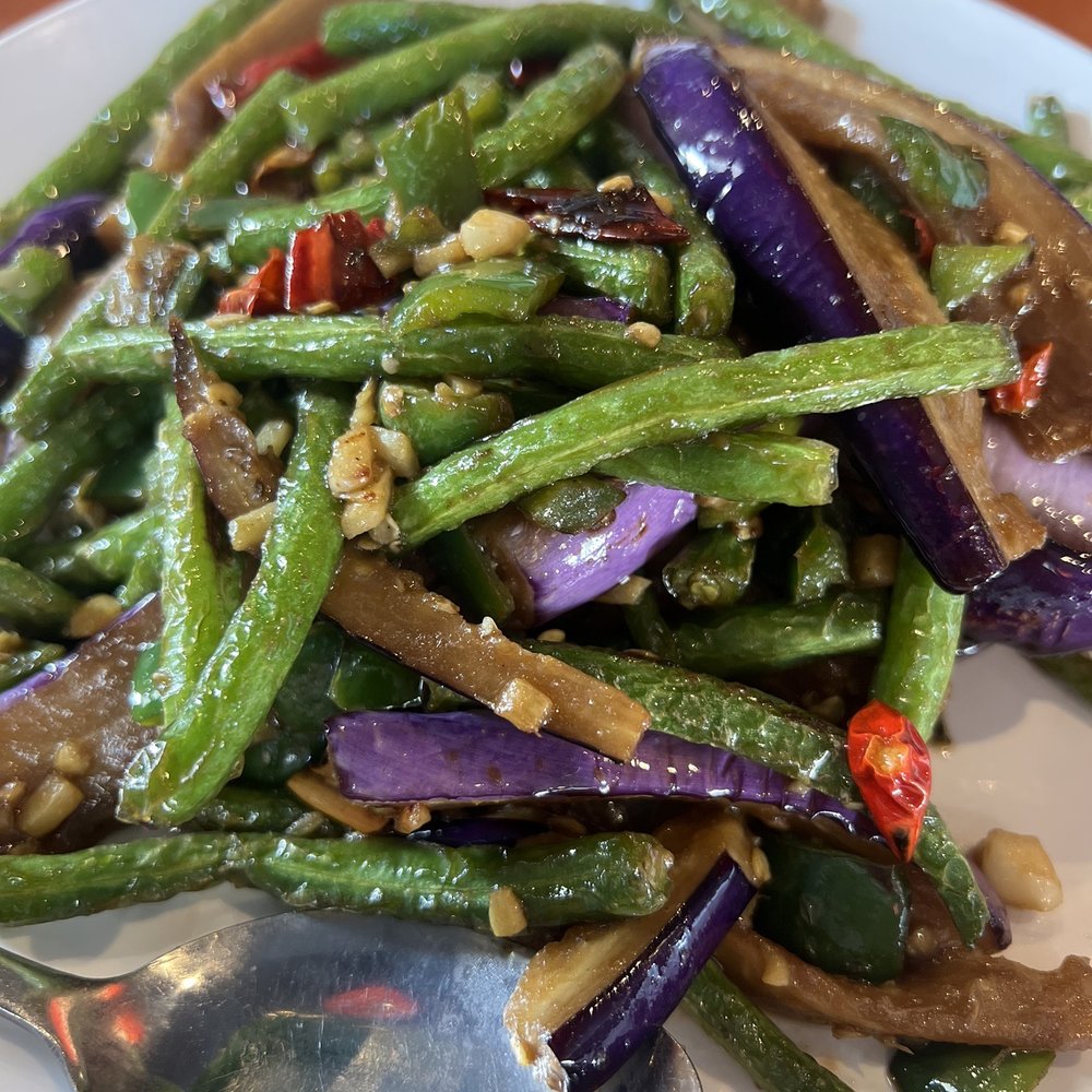 Spicy Dragon - Stir fried green bean and eggplant - Chinese Near Me - Sacramento, California Spicy Dragon - Stir fried green bean and eggplant - Chinese Near Me - Sacramento, California