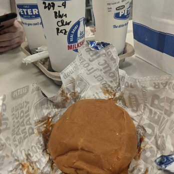Peters' Drive-In - Double cheese burger, comes with onions and too much sauce - Burgers Near Me - Red Deer, Alberta Peters' Drive-In - Double cheese burger, comes with onions and too much sauce - Burgers Near Me - Red Deer, Alberta