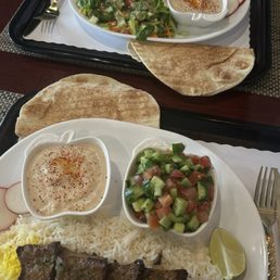 Shish kabob & Chicken Kebab Plate