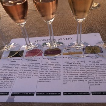 Thornton Winery - Sweet flight - Wineries Near Me - Temecula, California