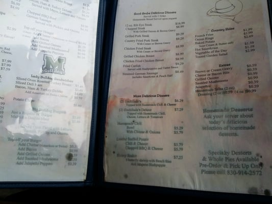 Menu photo 8 Gg's Corner Cafe Marion, TX