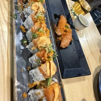 Sake - Pinole roll and seared salmon nigiri - Sushi Bars Near Me - Pinole, California