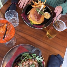 Chicken Salad and Burger