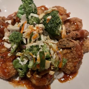 Bonefish Grill - Kun pao shrimp with rice and veggies - Seafood Near Me - Collierville, Tennessee Bonefish Grill - Kun pao shrimp with rice and veggies - Seafood Near Me - Collierville, Tennessee