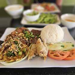 One Vietnamese Restaurant - Super platter with a edemame appetizer
