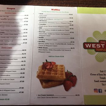 The West End - Menu - Cafes Near Me - Temple Bar, D