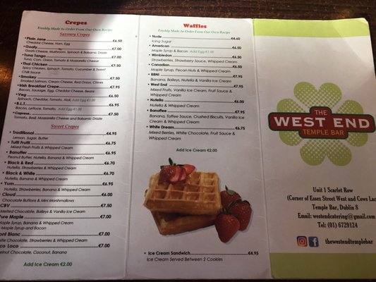 Menu photo 2 The West End Temple Bar, D