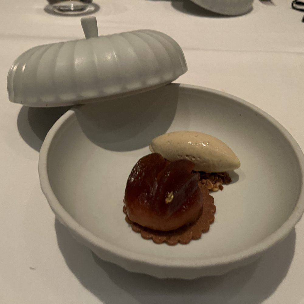 Jungsik - (9/10)  Caramelized apple with ice cream made from oat - Korean Near Me - New York, New York