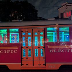 Red Car Trolley - Retired trolley decked out in holloween decor