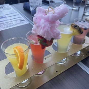 Hash Kitchen - Mimosa Flight with glitter bomb - Breakfast & Brunch Near Me - Scottsdale, Arizona