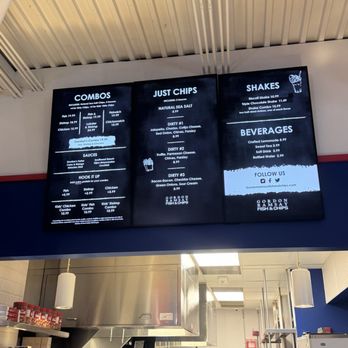 Gordon Ramsay Fish & Chips - Menu board as of 2/2026 - Fish & Chips Near Me - Orlando, Florida