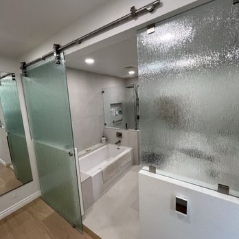 Pristine Glass Works - #framelessmirror #sliding door #rainglass - Glass & Mirrors Near Me Pristine Glass Works - #framelessmirror #sliding door #rainglass - Glass & Mirrors Near Me