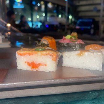 Miku - their own concept, pressed sushi, I honestly prefer normal sushi as the rice is too dense in them imo, but it was fun to try it & still good - Japanese Near Me - Vancouver, British Columbia