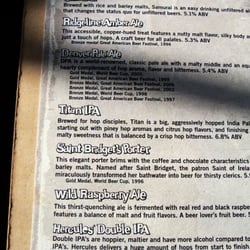 Great Divide Brewing Company - Just a bit of the menu to sample!
