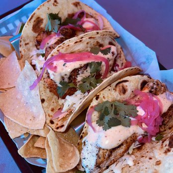 Buck Bay Shellfish Farm - Buck Bay combo tacos: grilled halibut, grilled salmon, blackened shrimp $25 - Seafood Markets Near Me - Olga, Washington