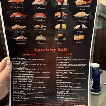Sushi Haya - All you can eat menu page 2 of 2 - Sushi Bars Near Me - Cypress, Texas