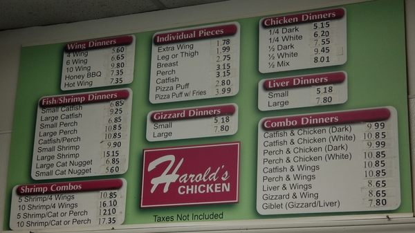 Menu photo 2 Harold's Chicken Shack Gary, IN