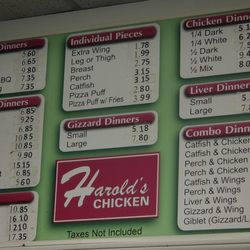 Harold's Chicken Shack - Menu