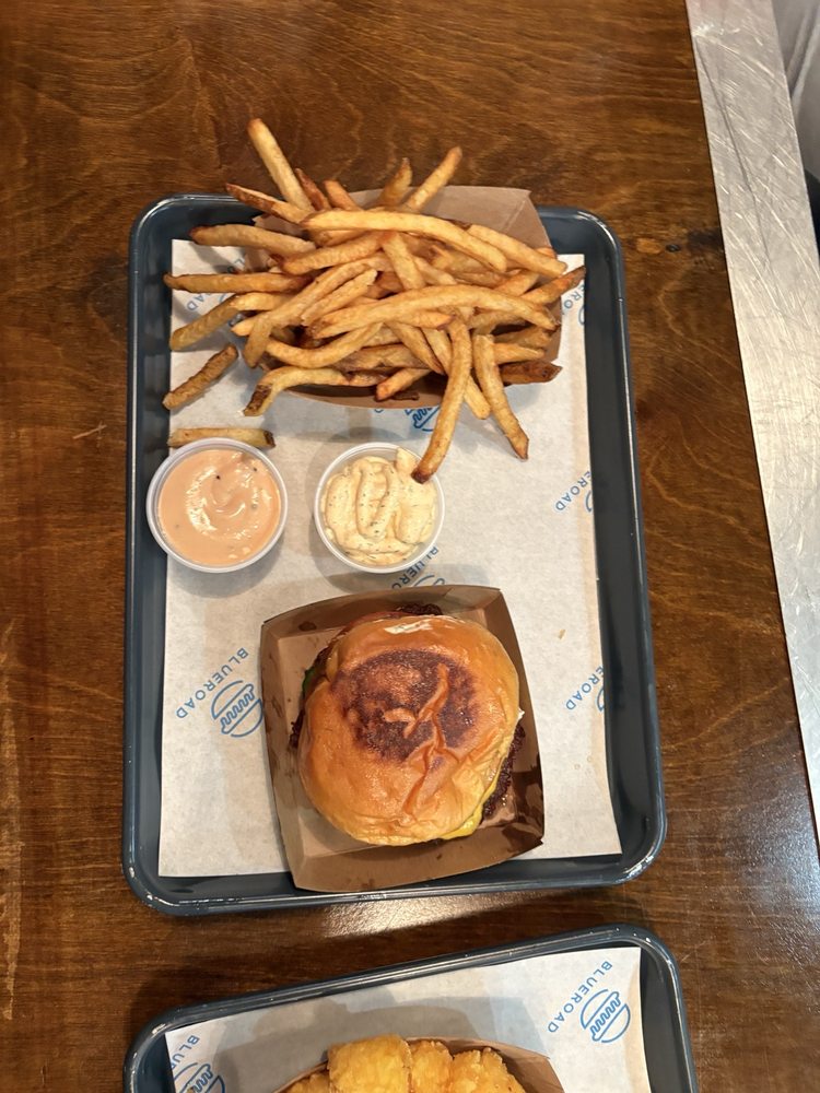 Food from Blue Road Burger