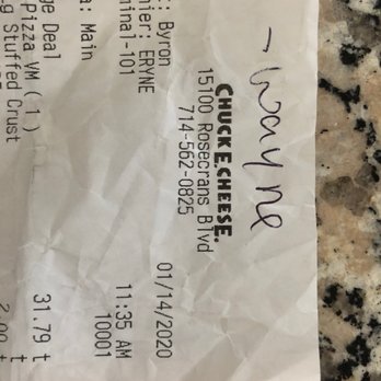 Chuck E. Cheese - Pizza Near Me - La Mirada, California