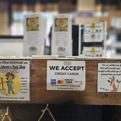 Johnson’s Rock Shop - The Johnsons Rock Shop accepts all major credit cards! 936-563-5544