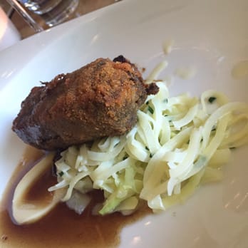 E. Ekblom - Beef tail croquette with potato spaghetti and thyme sauce. - Scandinavian Near Me - Turku, 19