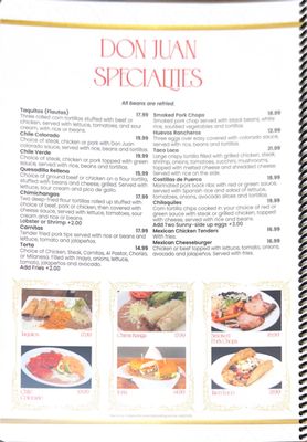 Menu photo 3 Don Juan Mexican Restaurant Plymouth, MI Menu photo 3 Don Juan Mexican Restaurant Plymouth, MI