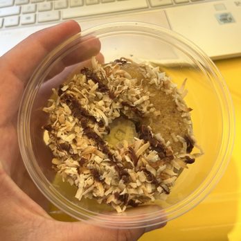 Trident Coffee - Chocolate coconut protein donut action - Coffee & Tea Near Me - Coronado, California Trident Coffee - Chocolate coconut protein donut action - Coffee & Tea Near Me - Coronado, California