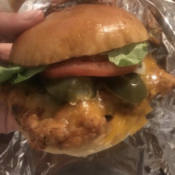 Royale - Crispy chicken sandwich (extra jalapeños and side of homemade ranch)!!! - Burgers Near Me - New York, New York Royale - Crispy chicken sandwich (extra jalapeños and side of homemade ranch)!!! - Burgers Near Me - New York, New York