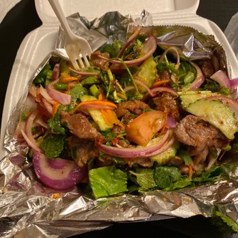 Sala Thai - Spicy beef salad (spicy but don't get crazy) lol - Thai Near Me - Rancho Cordova, California Sala Thai - Spicy beef salad (spicy but don't get crazy) lol - Thai Near Me - Rancho Cordova, California