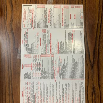 Big Al's Pizza - a menu on a table - Pizza Near Me - Littlerock, California