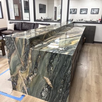 Granite Guru - Ocean fantasy Quartzite with a waterfall - Countertop Installation Near Me - San Antonio, Texas Granite Guru - Ocean fantasy Quartzite with a waterfall - Countertop Installation Near Me - San Antonio, Texas