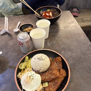 BIBIMIX - Chibap (foreground), bibimbap - Korean Near Me - Arlington, Virginia