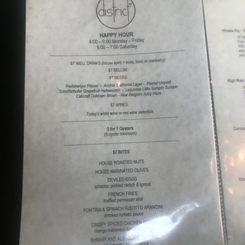 District - Oakland - New happy hour menu. Prices has raised. 2 oysters for $2.50. - Wine Bars Near Me - Oakland, California District - Oakland - New happy hour menu. Prices has raised. 2 oysters for $2.50. - Wine Bars Near Me - Oakland, California