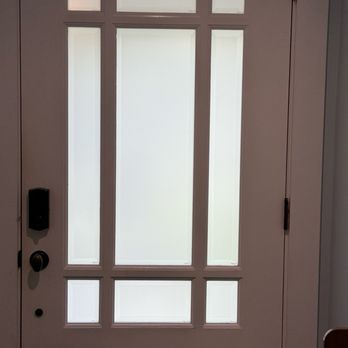 Calview Films - Front door with frosted glass vinyl - Home Window Tinting Near Me - Costa Mesa, California Calview Films - Front door with frosted glass vinyl - Home Window Tinting Near Me - Costa Mesa, California