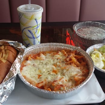 Albert's Pizza Shop - Baked ziti that comes with salad and bread - Pizza Near Me - Copiague, New York