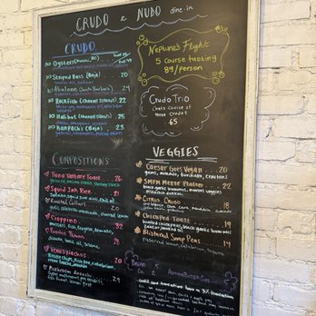 Crudo e Nudo - Menu 04/02/2024 - Seafood Near Me - Santa Monica, California