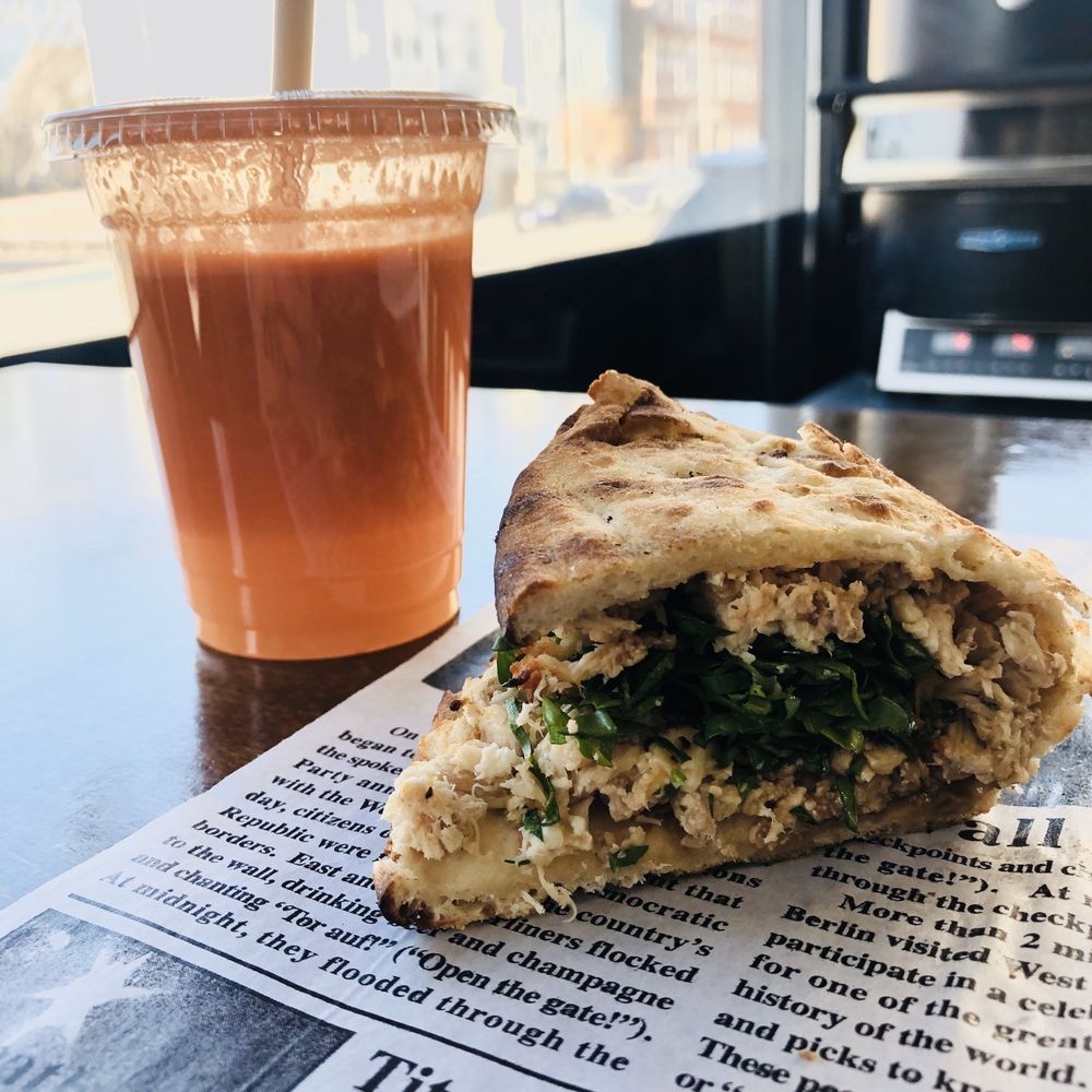 Toasted Flats - Orange/Ginger/Carrot juice, Mediterranean Flat (no tomato) - Sandwiches Near Me - Boston, Massachusetts Toasted Flats - Orange/Ginger/Carrot juice, Mediterranean Flat (no tomato) - Sandwiches Near Me - Boston, Massachusetts