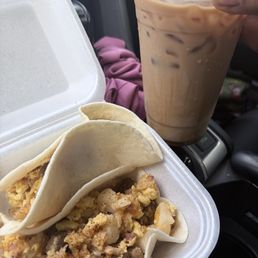 Tacos $9.00 (2)  $8.00 drink I believe , tip $2.00 was added I paid $20.00 for everything you see.