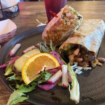 MAYA'S Authentic Mexican Food - Veggie burrito turned vegan - Salad Near Me - Davis, California MAYA'S Authentic Mexican Food - Veggie burrito turned vegan - Salad Near Me - Davis, California