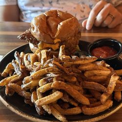 Von's 1000 Spirits - Nashville Hot Chicken Sandwich. Way too much sauce on it so it wasn't great