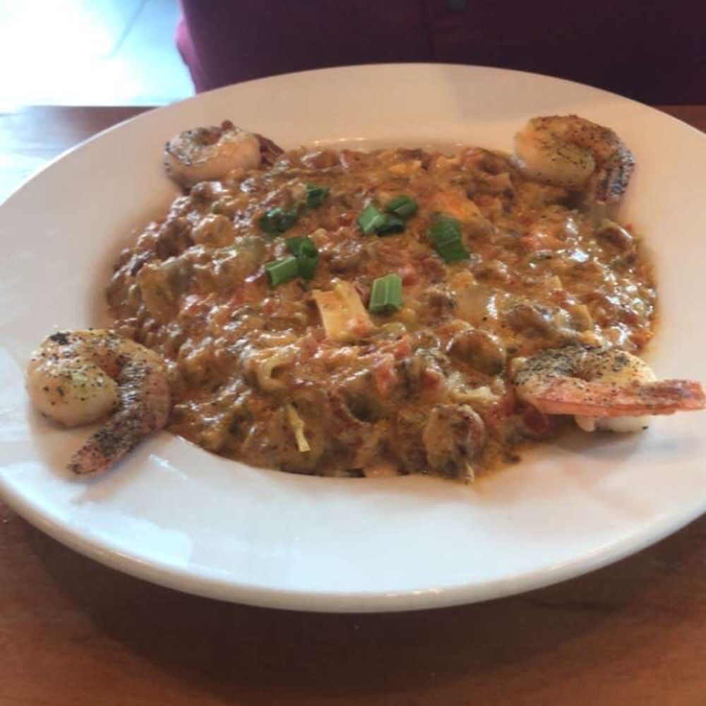 Dizzy's Gypsy Bistro - Three Meat Creole type dish, had crawfish and jasmine rice. - New American Near Me - Little Rock, Arkansas