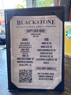Menu photo 1 Blackstone Bar & Grill Bronx, NY Menu photo 1 Blackstone Bar & Grill Bronx, NY