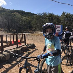 Texas Bike Farm - Getting ready to go up Spider Mountain with his rental from Texas Bike Farm In Burnet, TX. Good Times, Good Times!