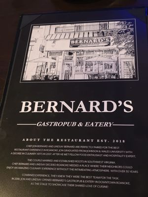 Menu photo 4 Bernard's Roanoke, VA
