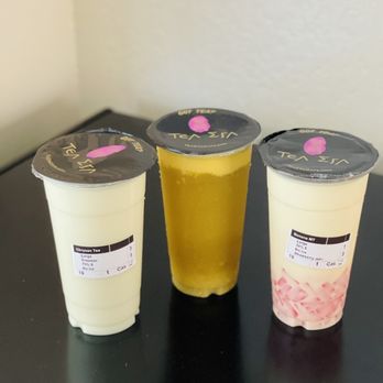 Tea Era - Chrysanthemum Milk Tea, Mountain Jade Tea Brulee, & Banana Milk Tea with Strawberry Jelly - Coffee & Tea Near Me - Cupertino, California Tea Era - Chrysanthemum Milk Tea, Mountain Jade Tea Brulee, & Banana Milk Tea with Strawberry Jelly - Coffee & Tea Near Me - Cupertino, California