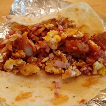 Juan's Burrito Express - Ham, potato, and egg burrito - Mexican Near Me - Fort Worth, Texas Juan's Burrito Express - Ham, potato, and egg burrito - Mexican Near Me - Fort Worth, Texas