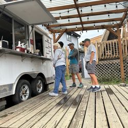 Riverside Fish n' Chips - The line grows quickly