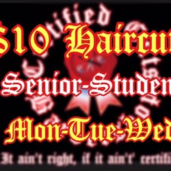 Certified Cuts Barberhop - $10 Haircuts Specials- Senior-Students Mon-Tue-Wed Only